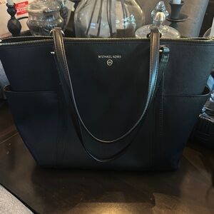 **NEW** with tags…Michael Kors Black Structured Tote with Textured Finish